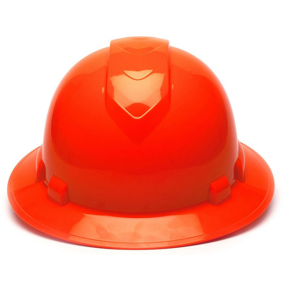 Pyramex HP54141 Hard Hat - HI Vis Orange Full Brim 4 Pt Ratchet Suspension - 2