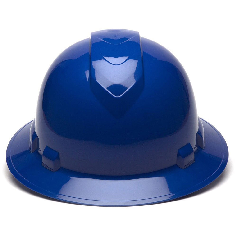 Pyramex HP54160 Hard Hat - Blue-Ridgeline Full Brim 4 Pt Ratchet Suspension - 2