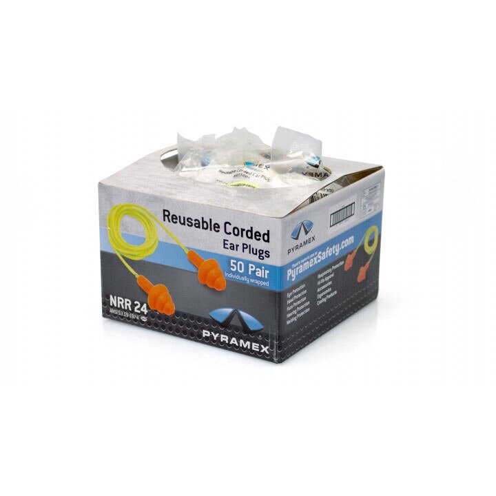 Pyramex RP4000 Reusable Push In Uncorded Earplugs, NRR 25dB, 50 PK - 4