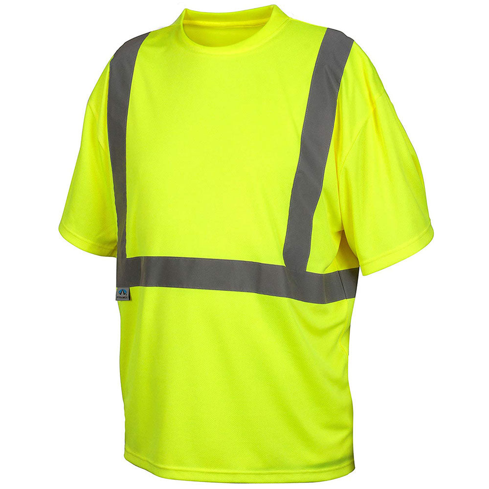 Pyramex RTS2110NPXL T-Shirt - Hi-Vis Lime - No Pocket - Size Extra Large