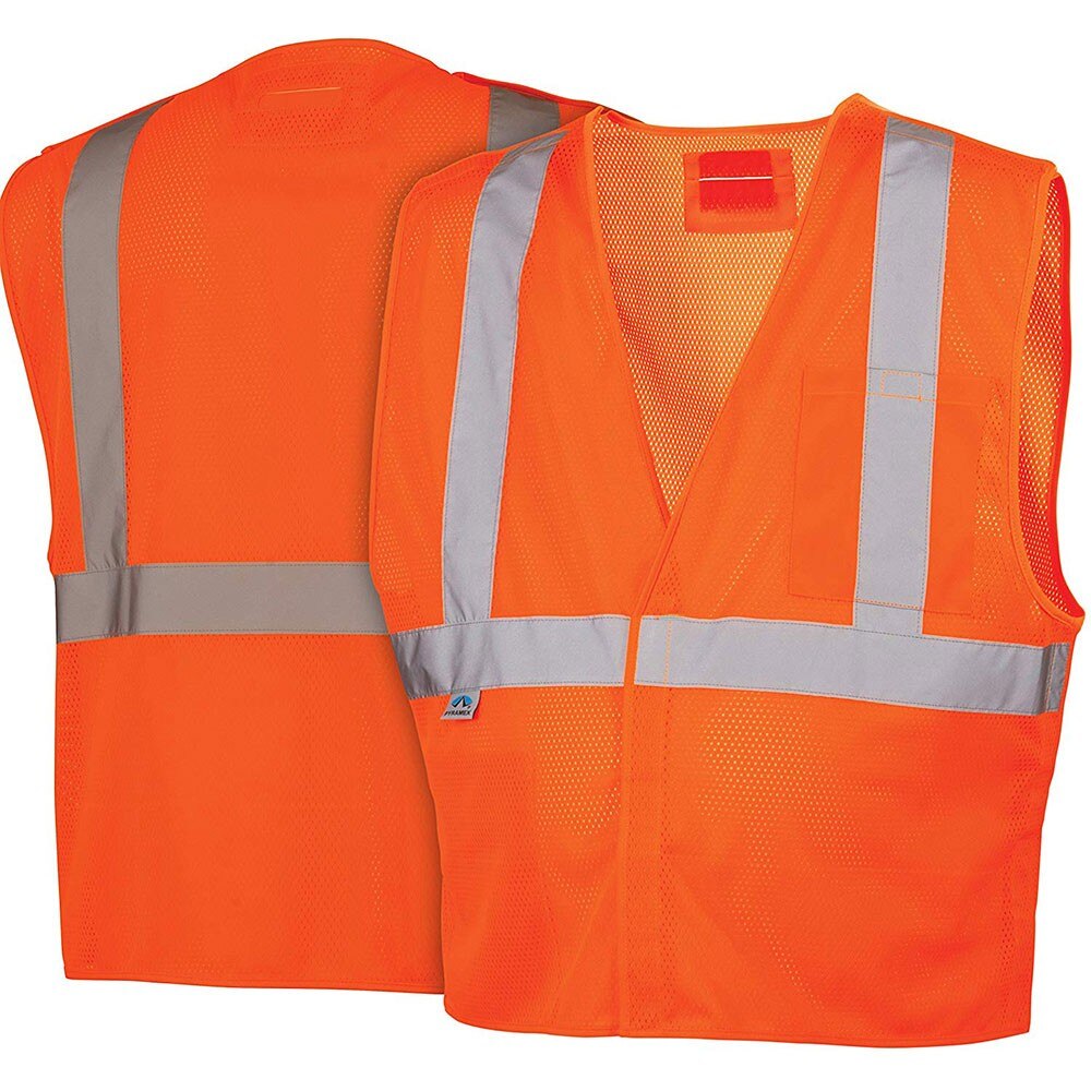 Pyramex RVHL2520BRDXL Safety Vest - Hi-Vis Orange with 5 point D-Ring - X-Large - 3