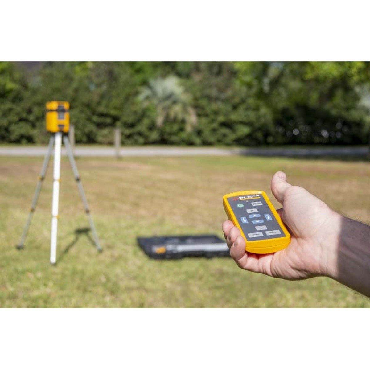 Pacific Laser Systems 5195946 HV2R Rotary Laser Combo Kit 1000' Range with Remote Detector Tripod Grade Rod - 4