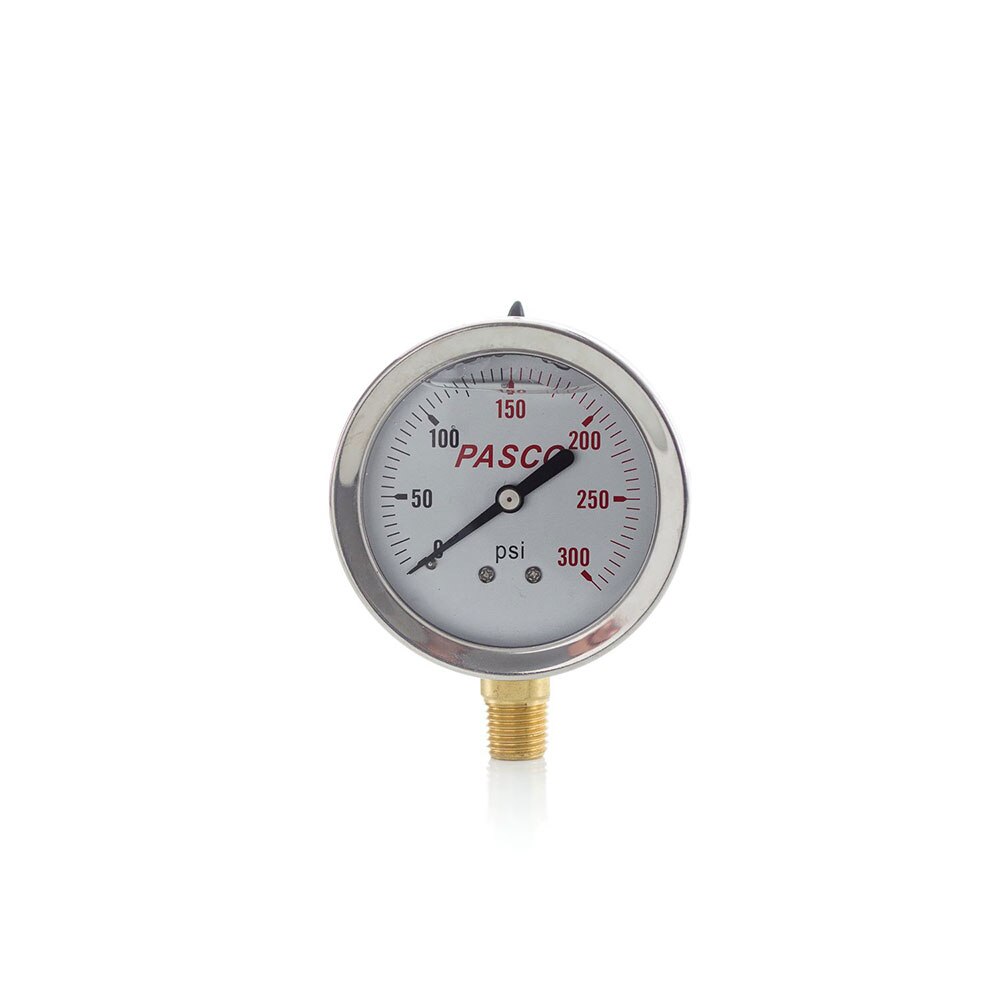 Pasco 1777 Glycerine Filled Pressure Gauge, Size 0-300#