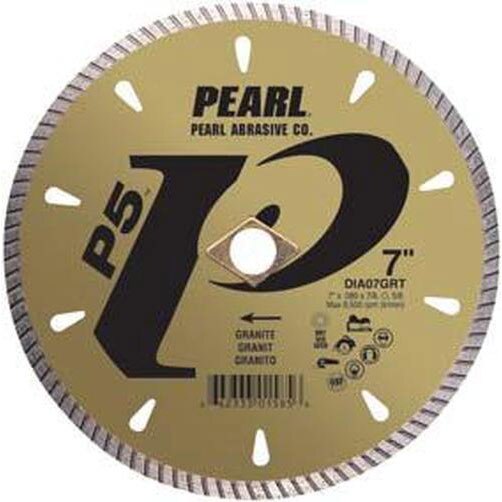 Pearl DIA05GR4 GRT 4-Hole P5 Granite Dry Diamond Blade, 8mm Rim 5x.080x20MM
