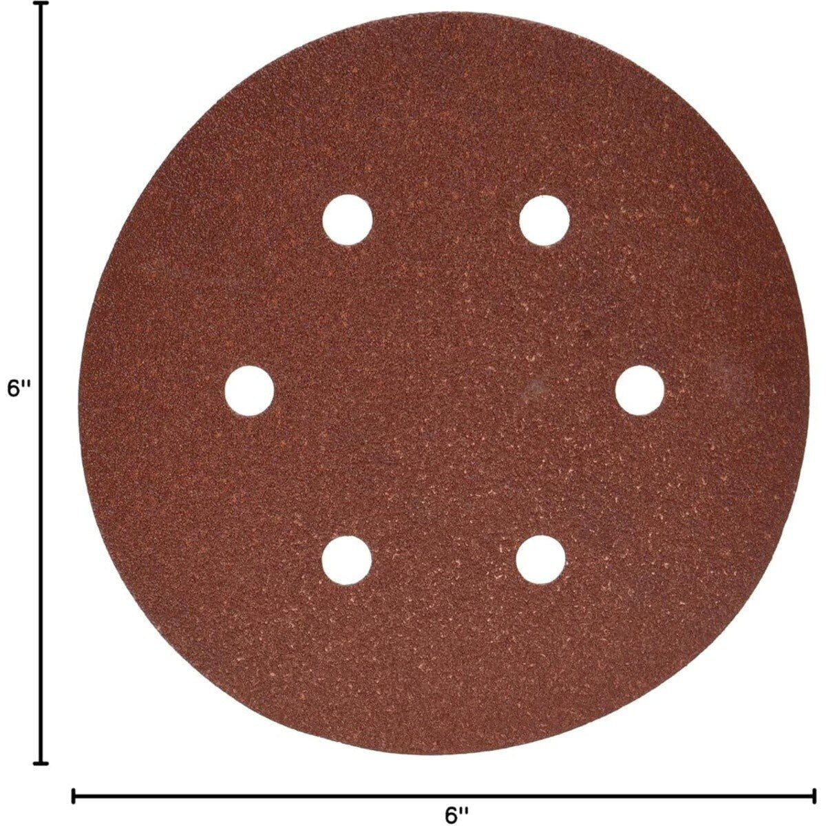 Porter Cable 736600825 6" 6-Hole Hook and Loop 80 Grit Sanding Discs (25 Pack) - 2