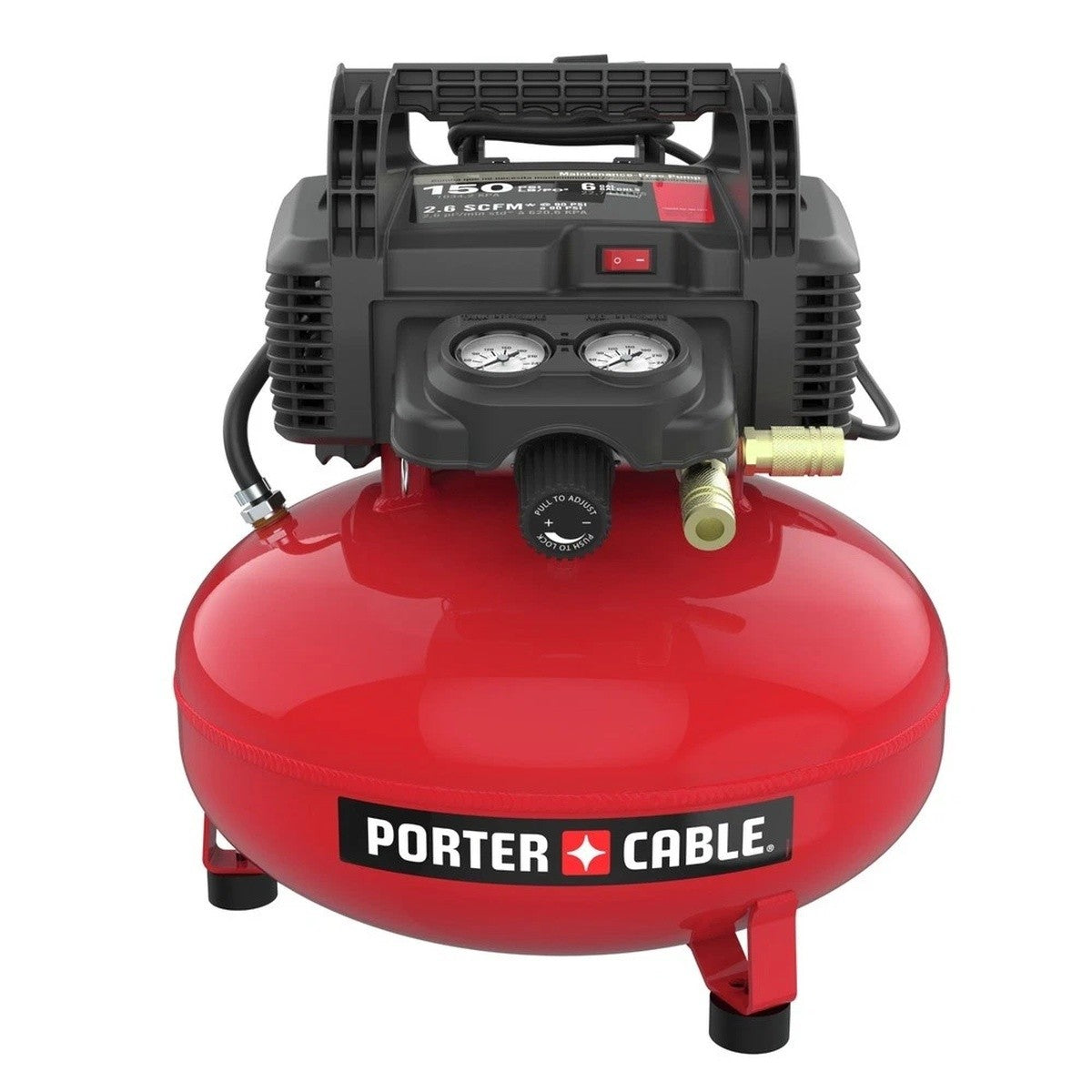 Porter Cable PXCM2002.COM 6 Gallon 150 PSI Electric Pancake Air Compressor (120V)