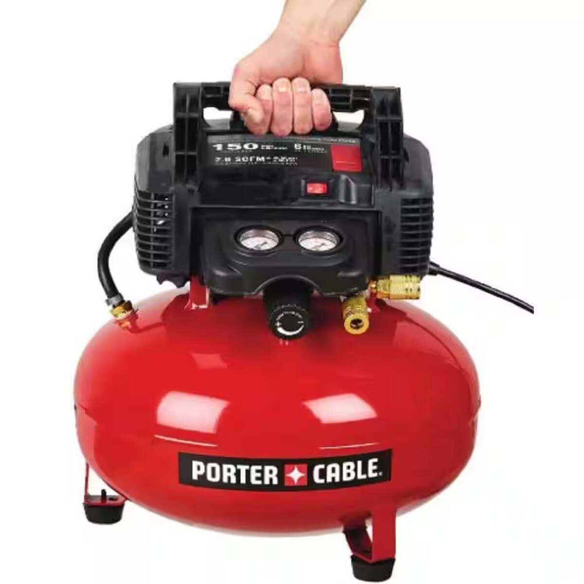 Porter Cable PXCM3KIT 6 Gal 150 PSI Pancake Air Compressor and 3 Nailer Combo Kit - 5
