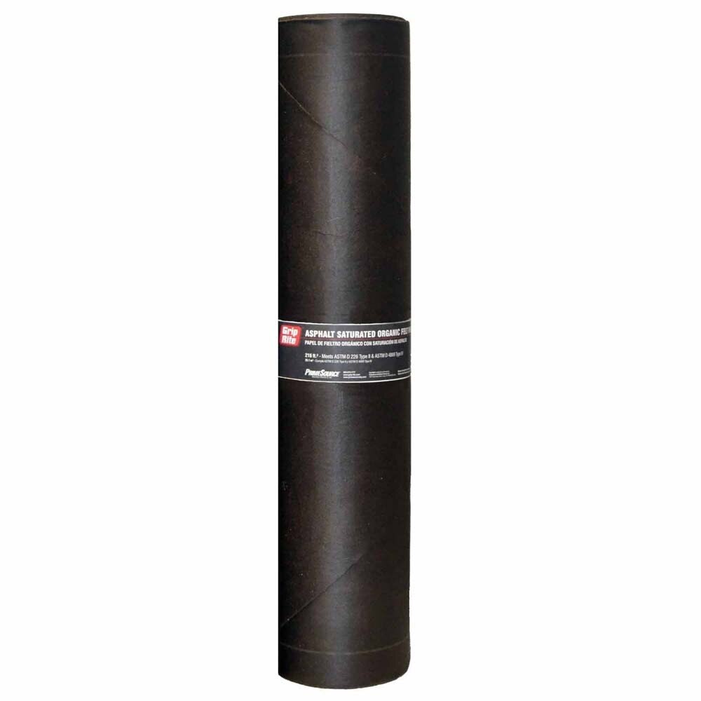 Primesource FLT30D4869 Saturated Organic Felt Roofing Paper, Asphalt Smooth, 3' W x 7' L, 30 lb (Black)