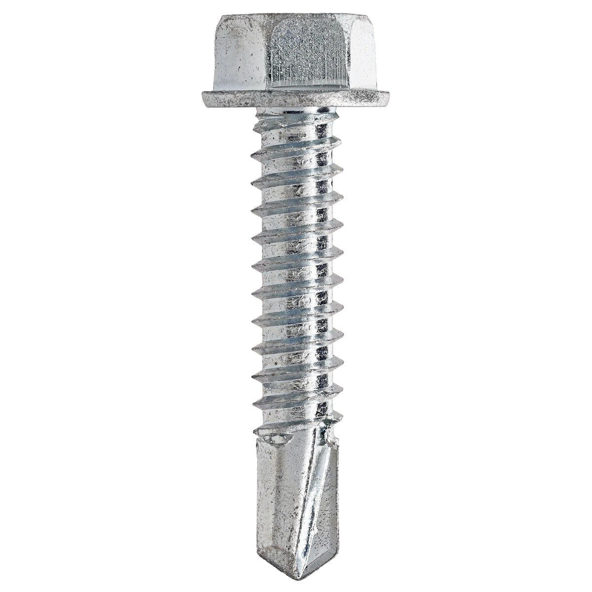 Primesource HWD12114 12 Gauge x 1-1/4" Zinc Plated Hex Washer Head Self Drilling Screws 3 Drill Point (3000 Pack)