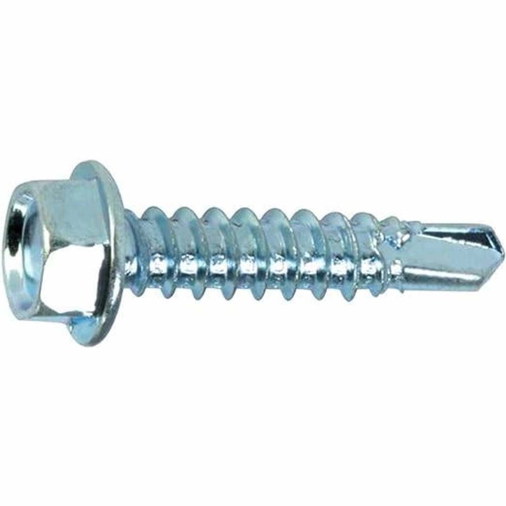 Primesource HWD834 #8 x 3/4" Hex Washer Head Self-Drilling Sheet Metal Screws, Zinc (10,000 Carton)