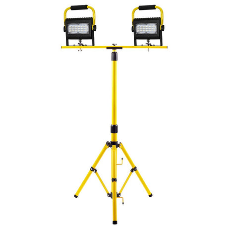 ProBuilt 411330 ProLight Slim 30-Watt LED Work Light Twin Head 2-Step Tripod