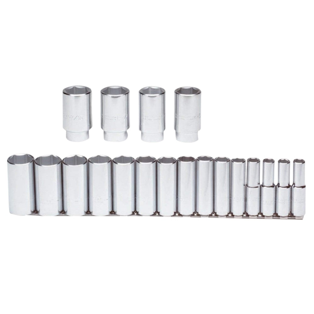 Proto J54101 1/2 Drive 19 Pc. Deep Socket Set - 6 Point