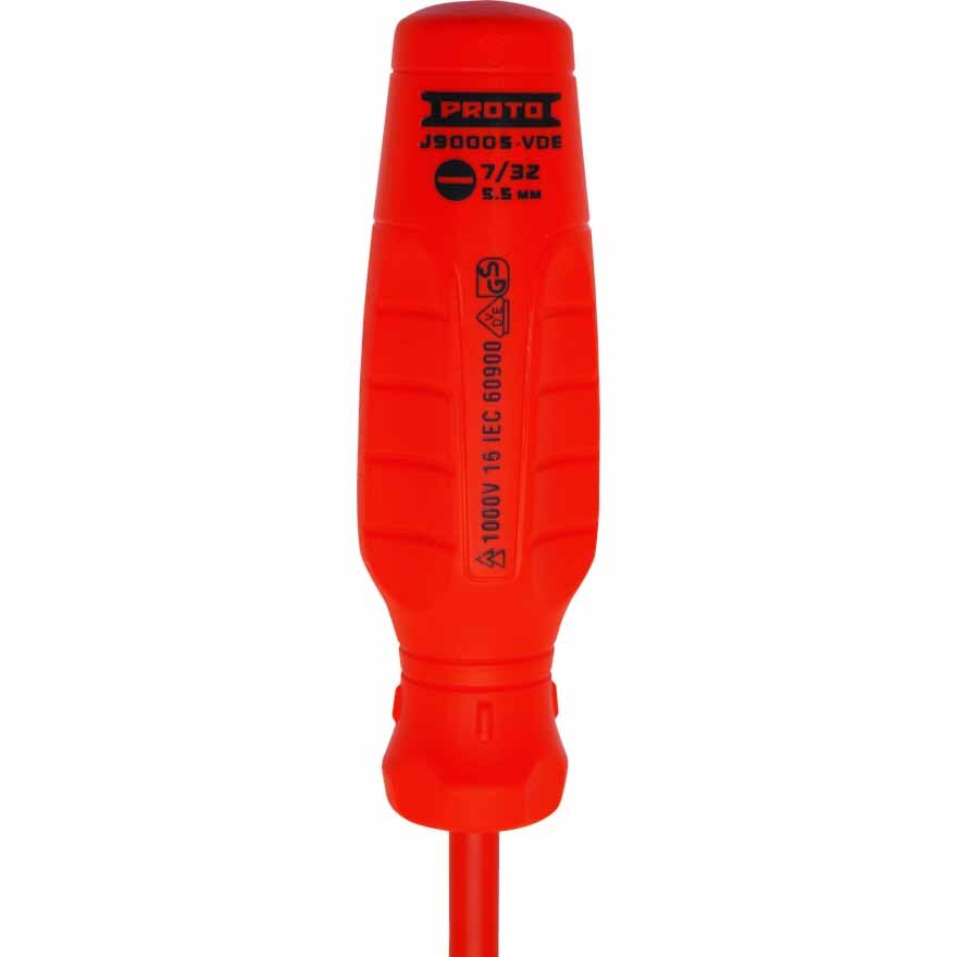 Proto J90005-VDE VDE Insulated Cabinet Screwdriver- 7/32" X 5" - 2