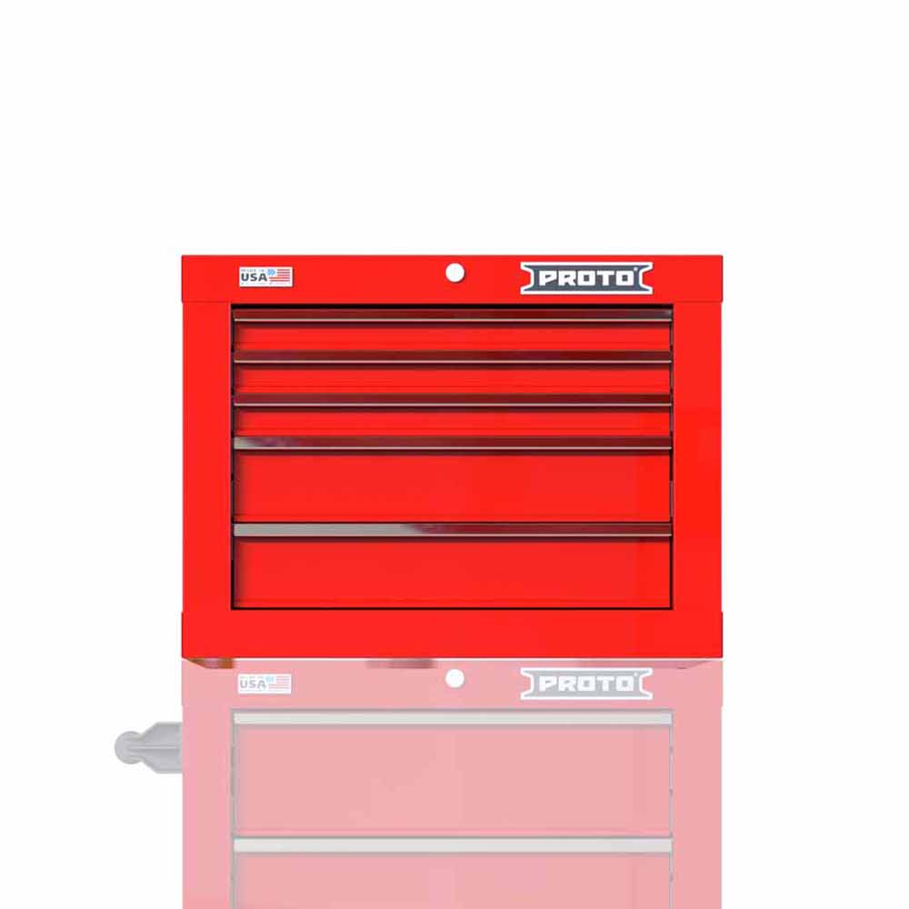 Proto JSTV2720CS05RD 27" 5-Drawer Single Bank Short Top Chest, Red - 3