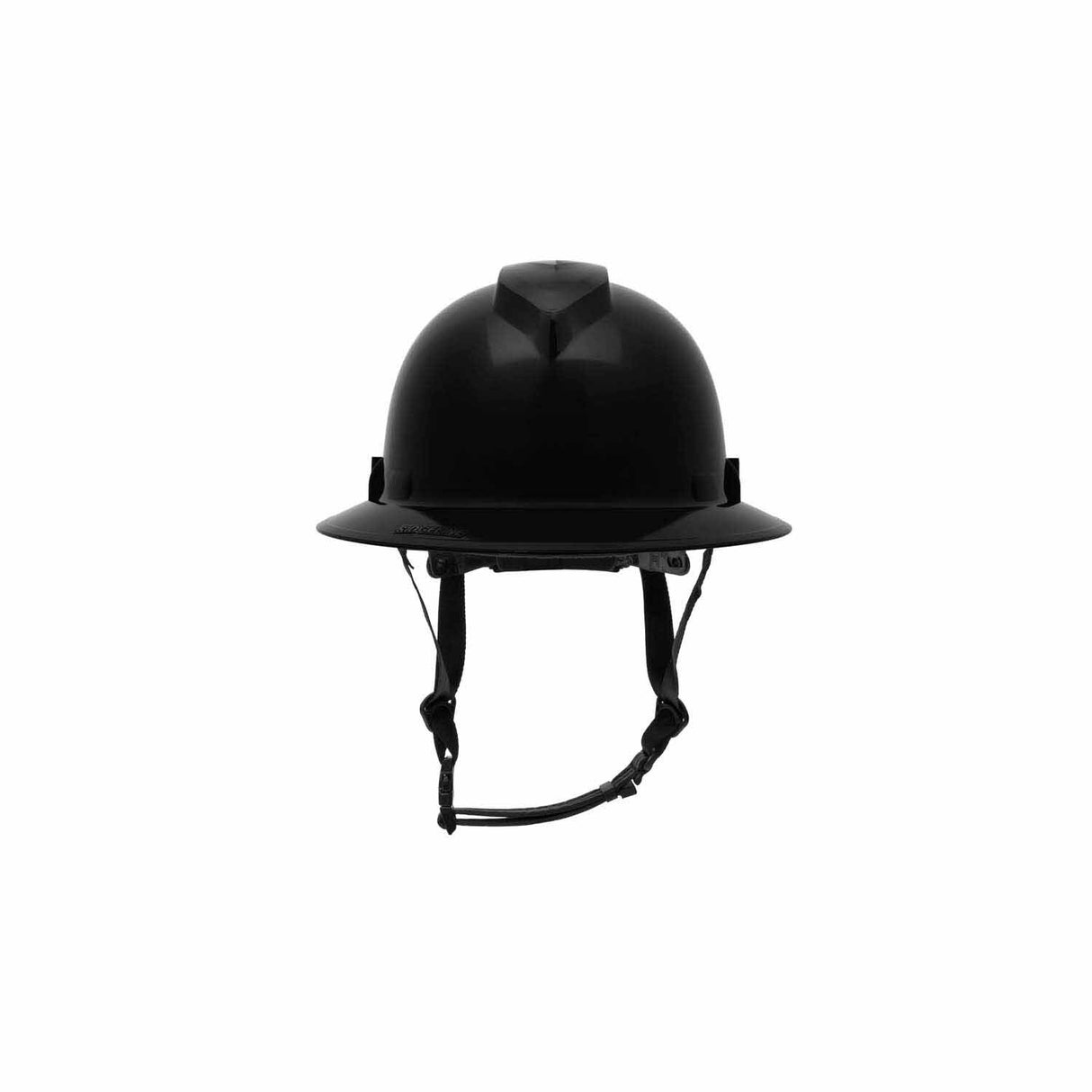 Pyramex HPT256111V Ridgeline T2 Full Brim Hard Hat - Vented - Black - 6pt Ratchet Suspension - 5
