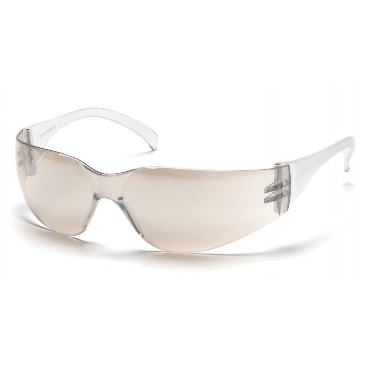 Pyramex S4180ST Intruder Indoor/Outdoor Safety Glasses, Mirror Anti-Fog Lens, Mirror Temples