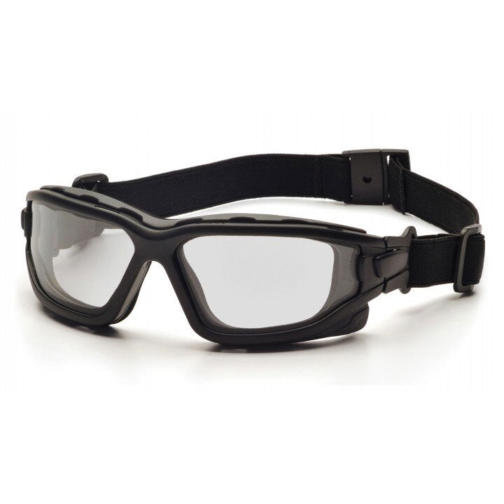 Pyramex SB7010SDT I-FORCE BLACK FRAME/CLEAR ANTI_FOG LENS SAFETY GLASSES