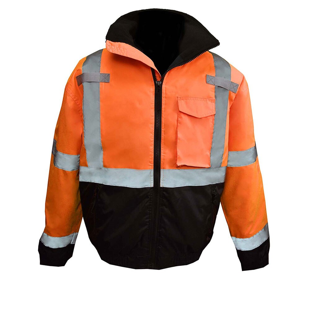Radians SJ11QB-3ZOS-4X Hi Viz Class 3 Weatherproof Bomber Jacket, Green, 4X