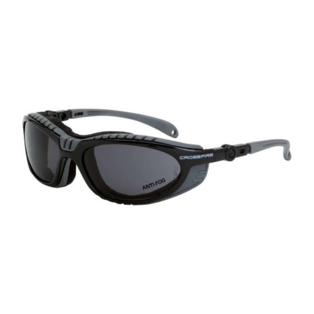 Crossfire Solar Eclipse Yel Flash Mirror Anti-Fog, Matte Blk