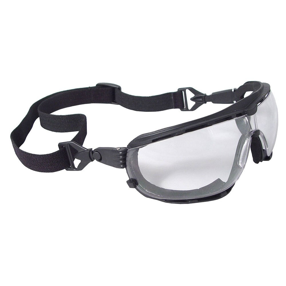 Radians DG1-11 Dagger Foam Lined Safety Goggle, Black Frame, Clear Lens