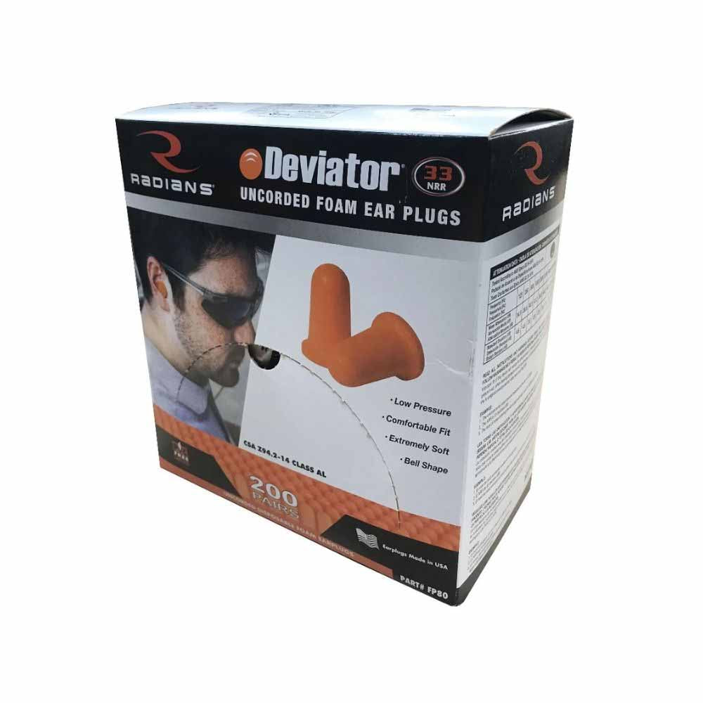 Radians FP80 Deviator 33 Uncorded Foam Ear Plug - NRR32
