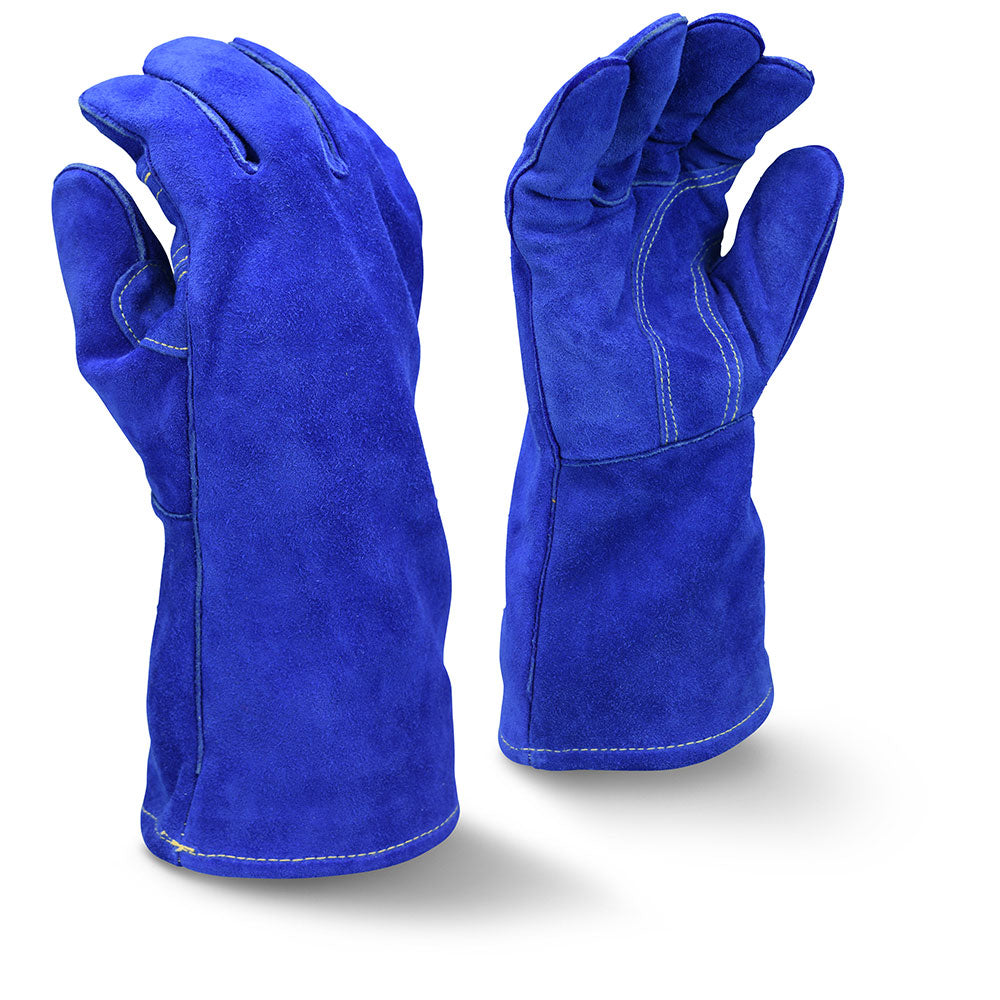 Radians RWG5410XL Premuim Side Split Cowhide Leather Gloves, Blue, X-Large