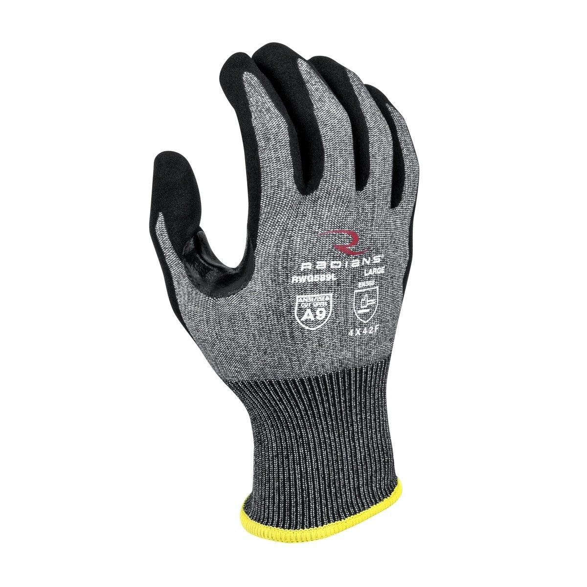 Radians RWG589 Cut Protection Level A9 Sandy Foam Nitrile Coated Work Glove Touchscreen Compatible - 2