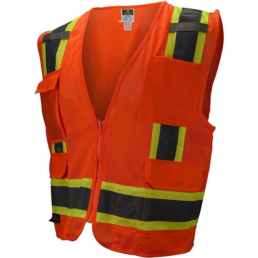Radians SV6-2ZGM-2X Surveyor Two-Tone Green all Mesh Safety Vest 2XL