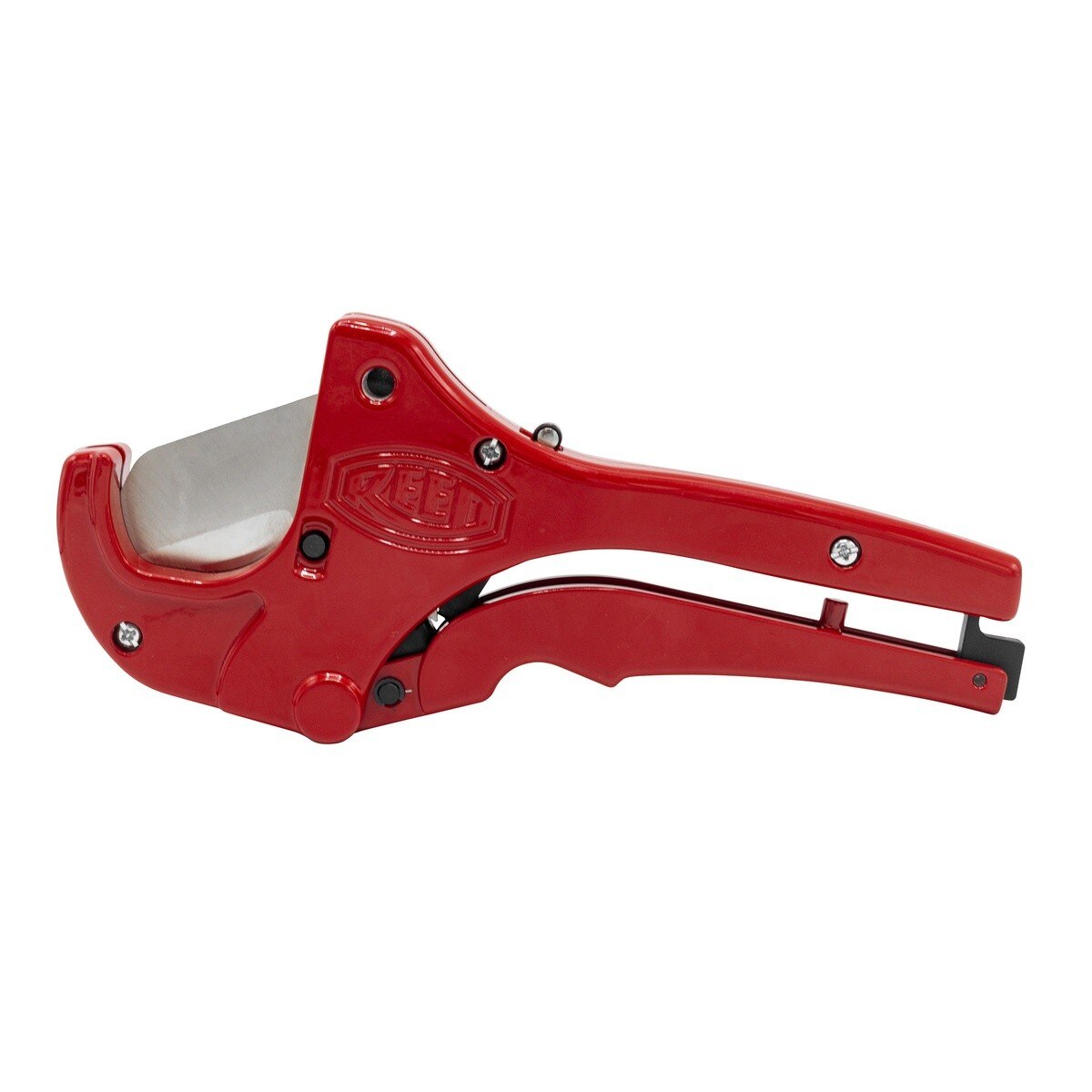 Reed 04129 Ratchet Shear with Quick Change Nickel Plated Blade for Plastic Pipe up to 42 mm OD (RS1QPLT)
