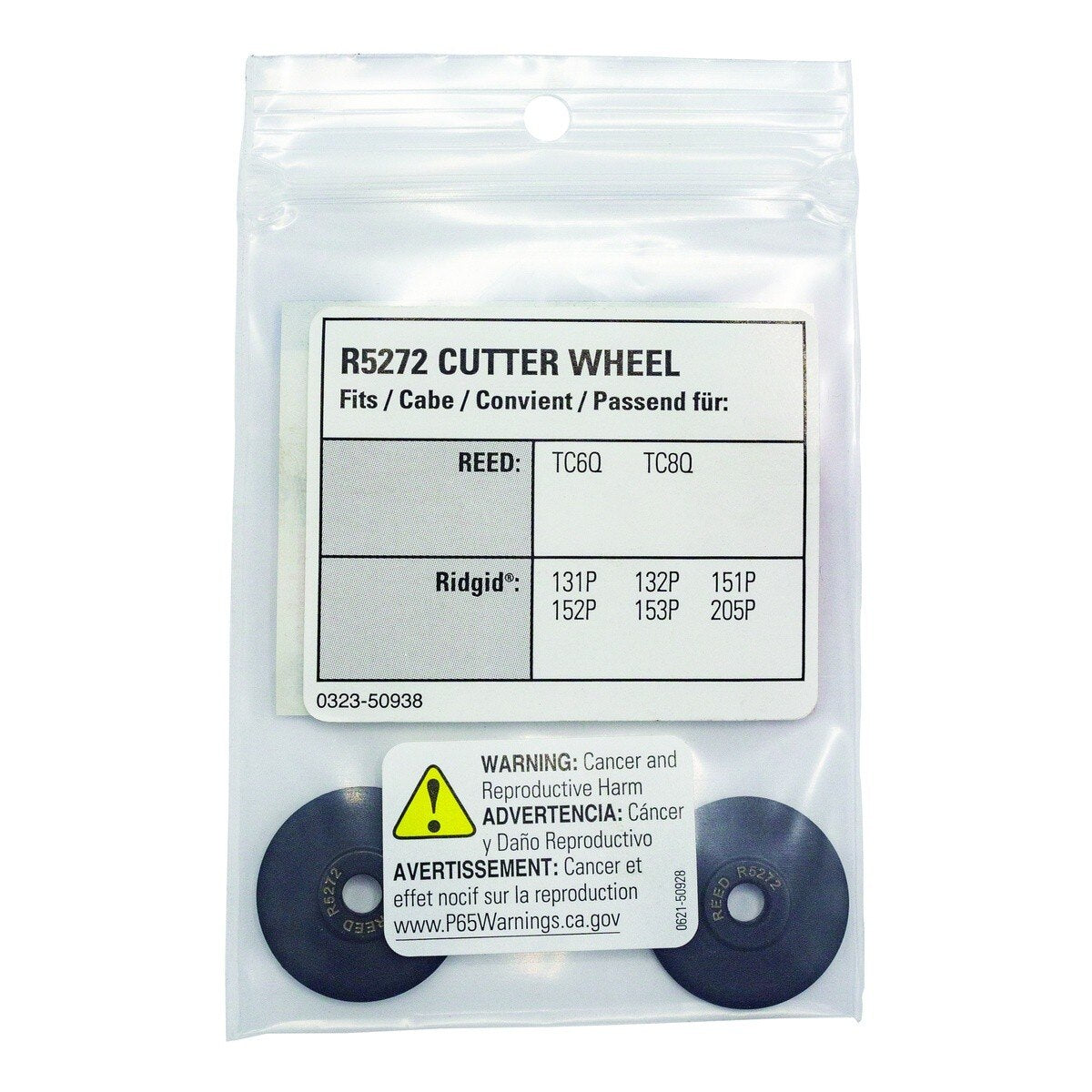 Reed 64186 1" Steel Cutter Wheels for ABS and PVC Tubing Cutters (2 Pack) (2PK-R5272) - 2