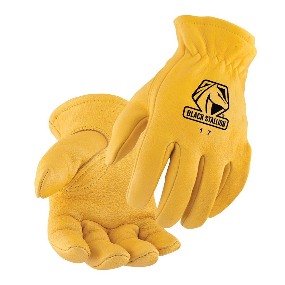Black Stallion 17S Grain Elkskin Driver's Glove, Small