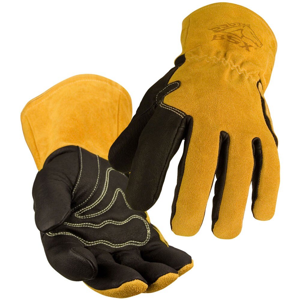Black Stallion BM88-SM BSX Premium Pigskin & Cowhide MIG Gloves, Small