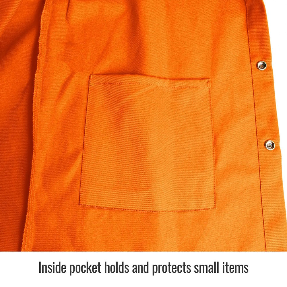 Black Stallion FO9-30C-2XL TruGuard 200 FR Cotton Welding Jacket, Safety Orange, 2XL - 3