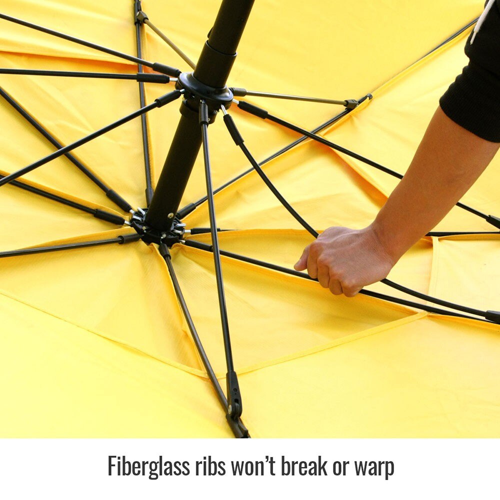 Black Stallion UB150 Flame Resistant Industrial Umbrella and Tripod Stand Combo - 3