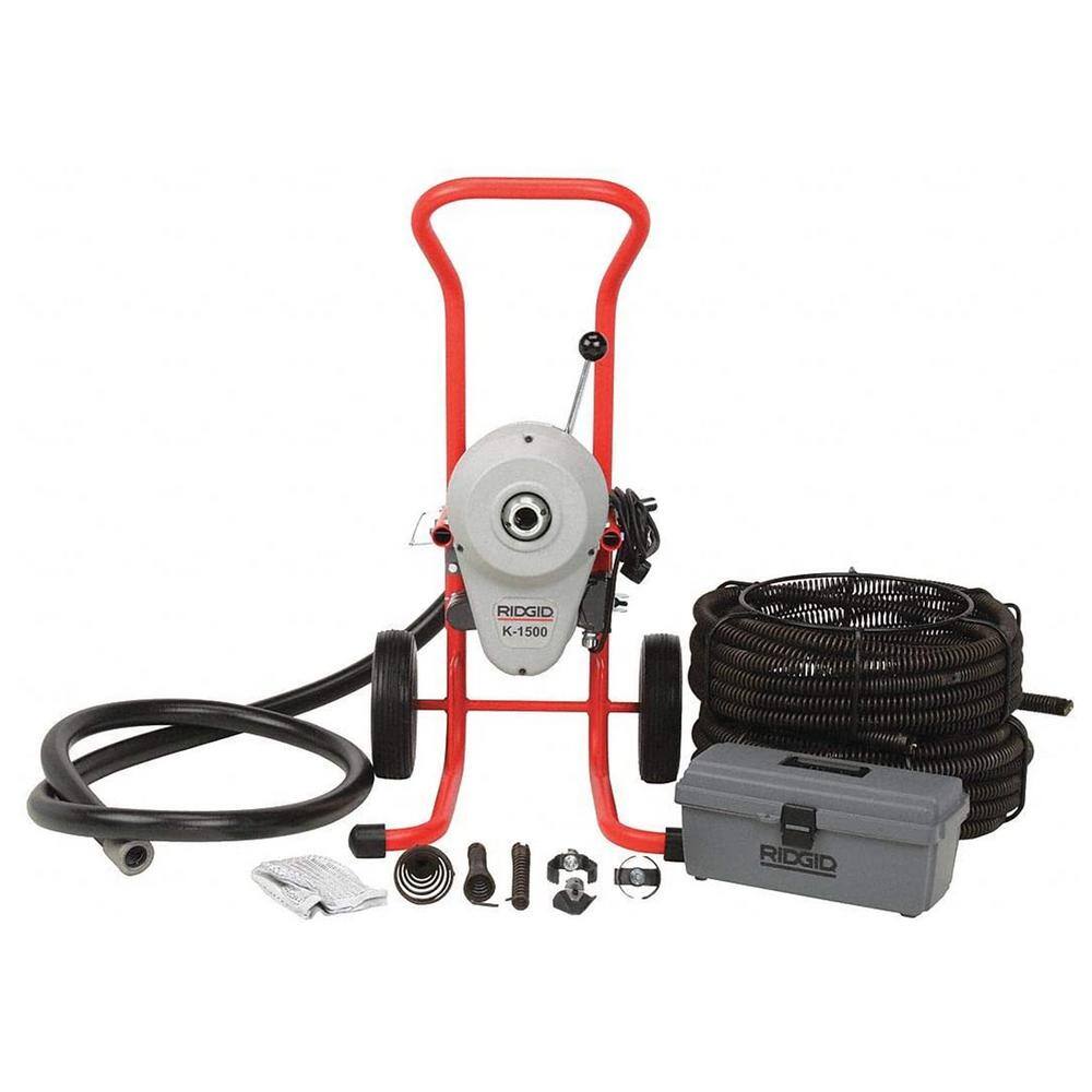Ridgid 23712 K-1500A SE Sectional Drain Cleaner with A-1 Mitt, 0.75 HP, C-11 Cable