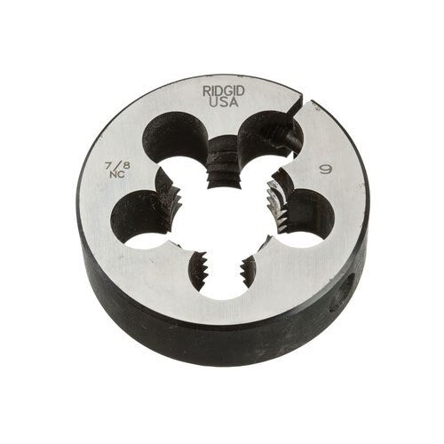 RIDGID 38375 00-R Alloy Manual Right Hand Bolt Threader Die, 7/8" 9 TPI UNC