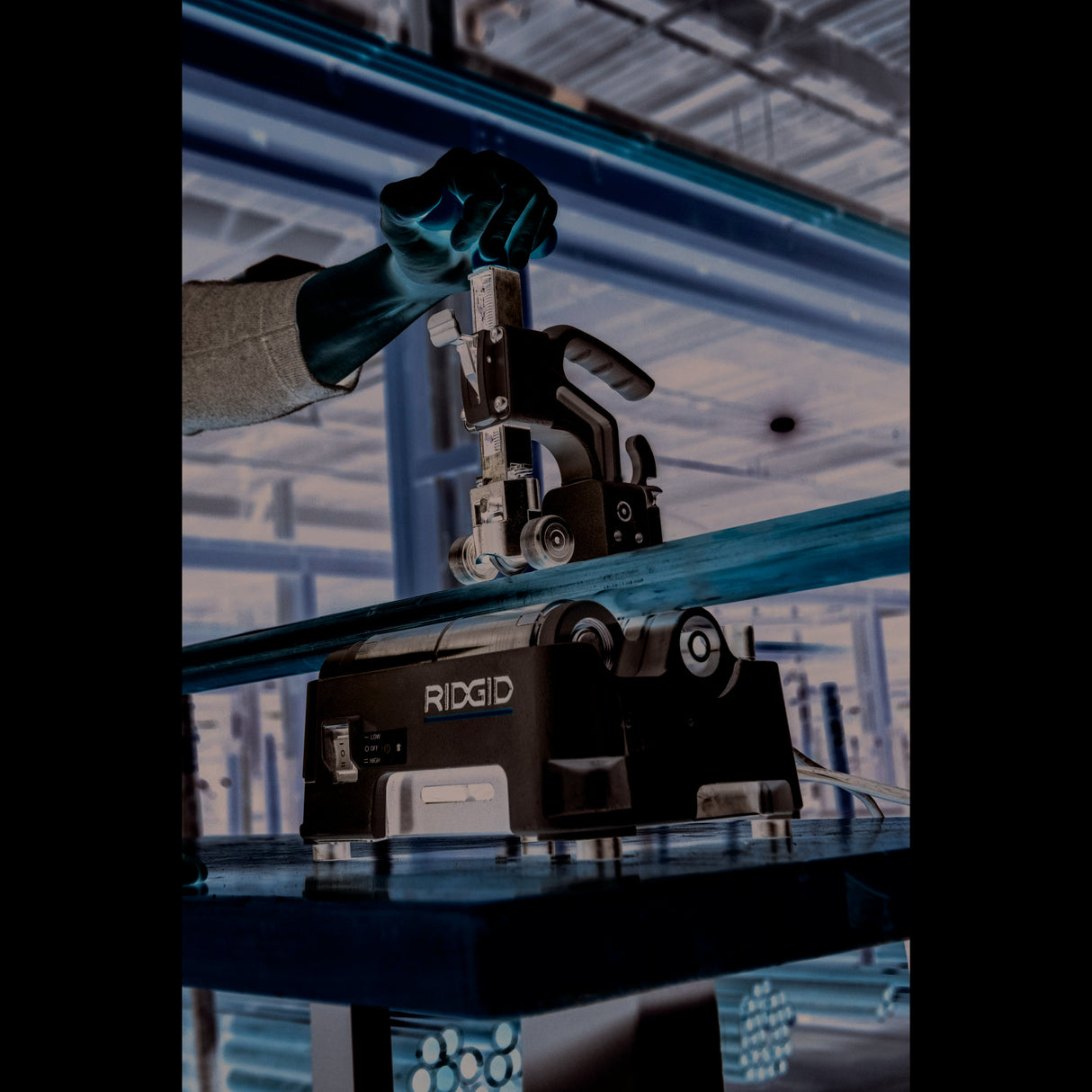 Ridgid 66138 Power Tubing Cutting Machine For Copper and Plastic with PC-116 TS Tube Stand - 6