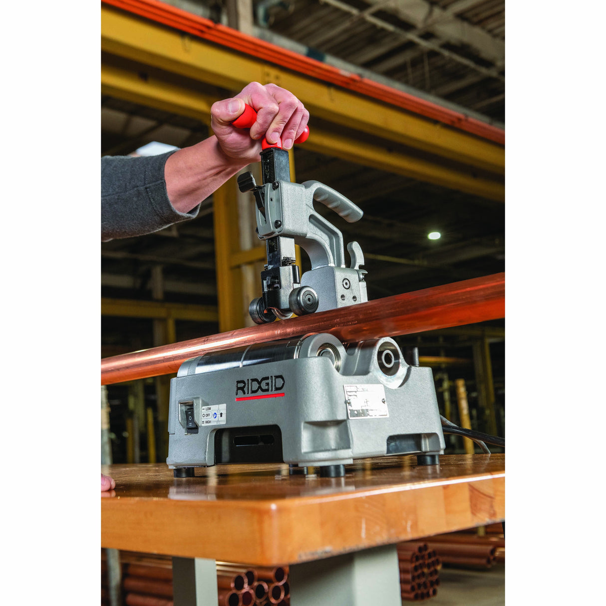 Ridgid 66138 Power Tubing Cutting Machine For Copper and Plastic with PC-116 TS Tube Stand - 6