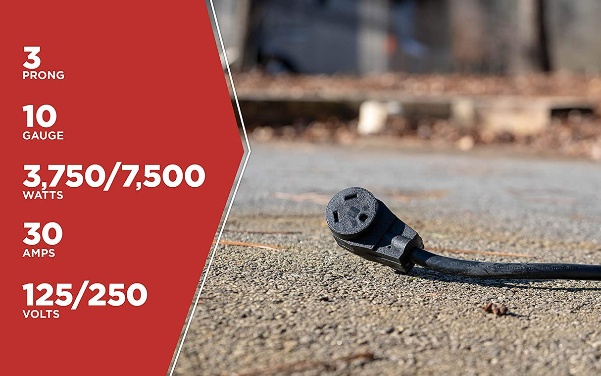 Road Power 65039601 25' 10/3 30-Amp Extension, Heavy Duty, Weather Resistant RV and Marine Boat - 7