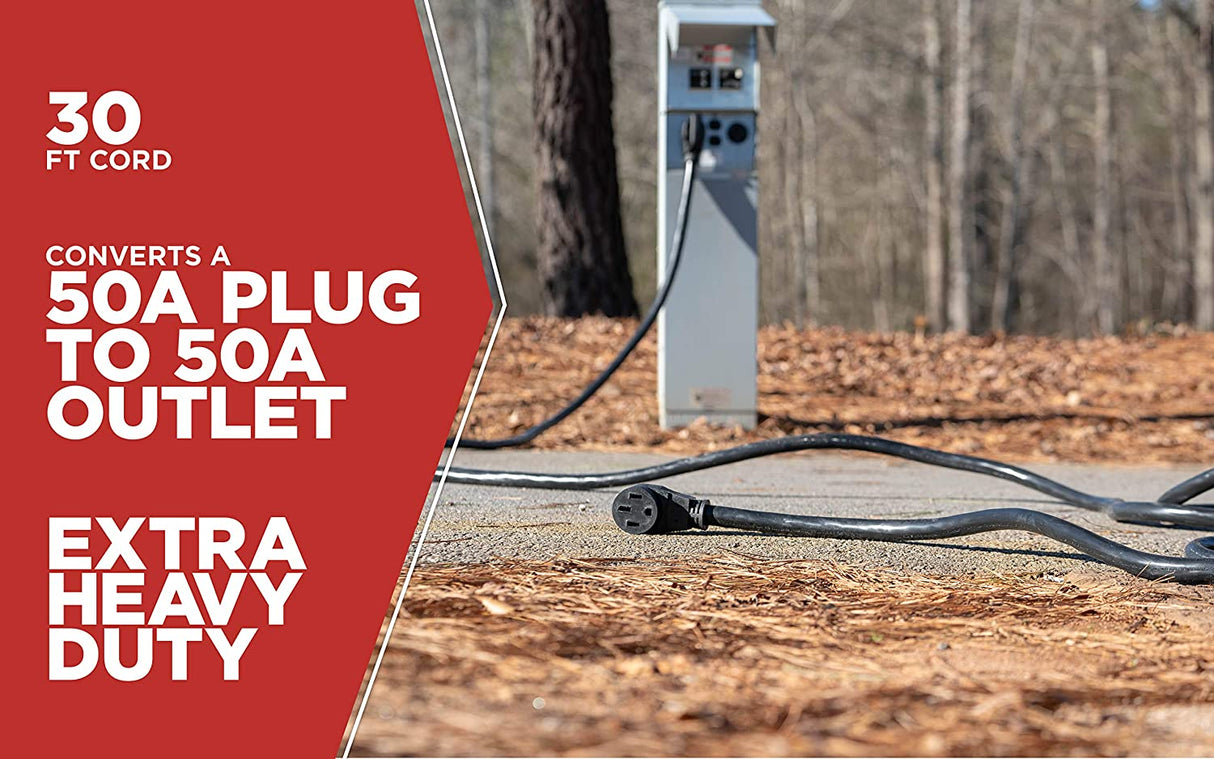 Road Power 65039701 6/8 Gauge 30 ft. Extra Heavy Duty, 3 prong, STW RV Power Cord, 50 AMP, 6250 - 5