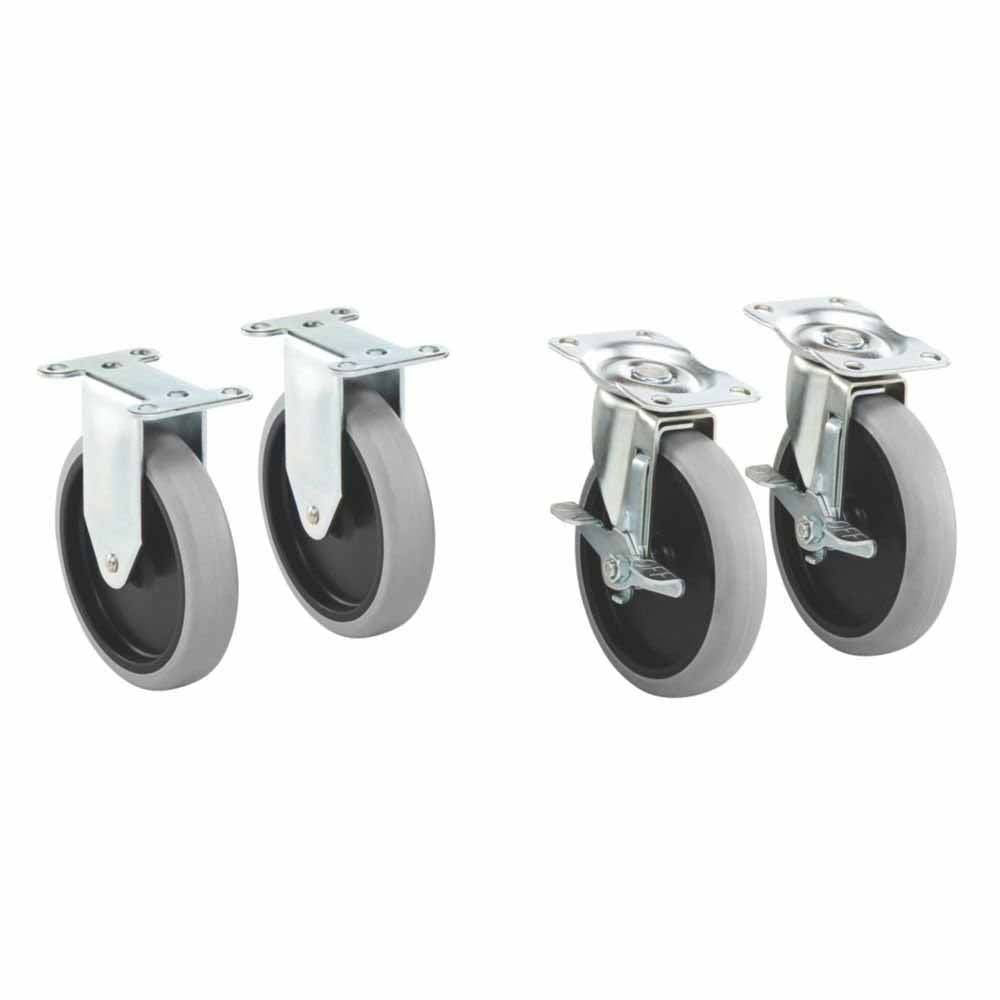 Rubbermaid 1997371 5" Utility Cart Replacement Caster Set for FG4500 and FG4520 Series Carts (4 Pack) - 2
