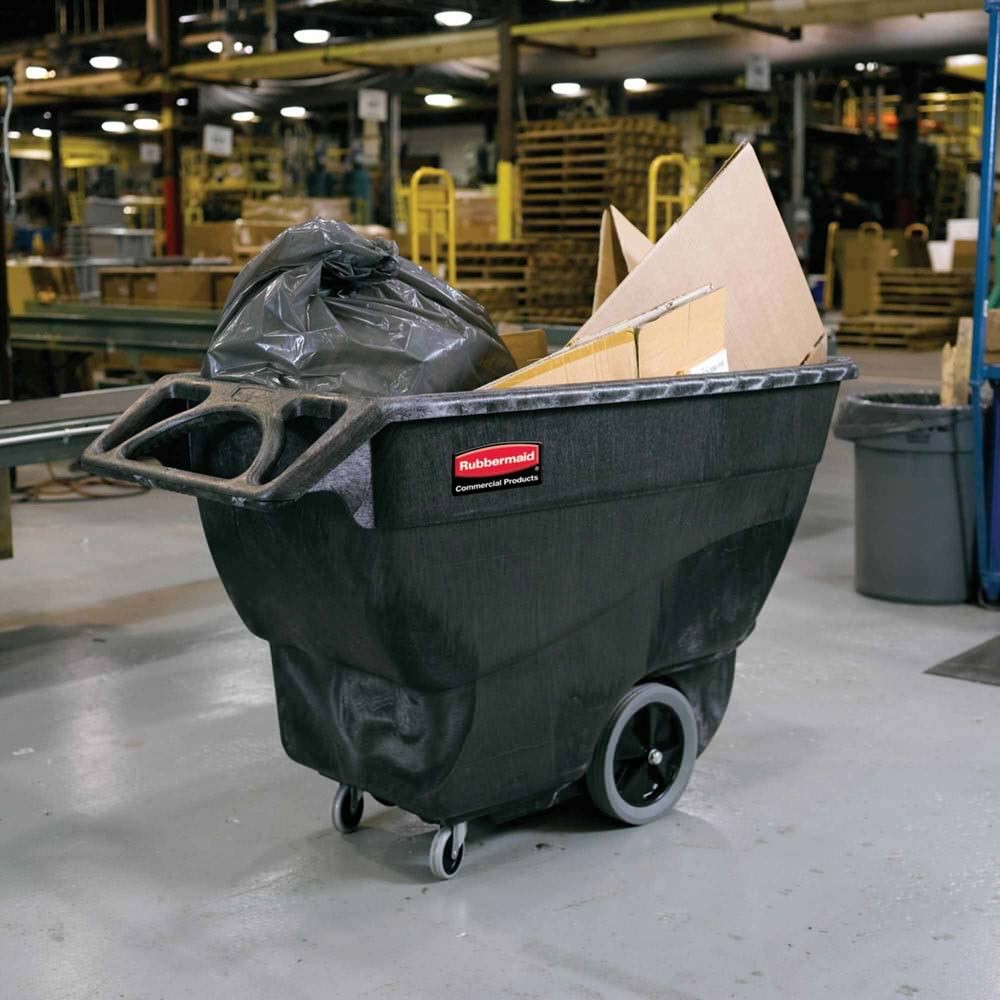 Rubbermaid FG101100BLA Structural Foam Tilt Truck, Utility Duty, 3/4 Cubic Yard, 600 lb Capacity - 3
