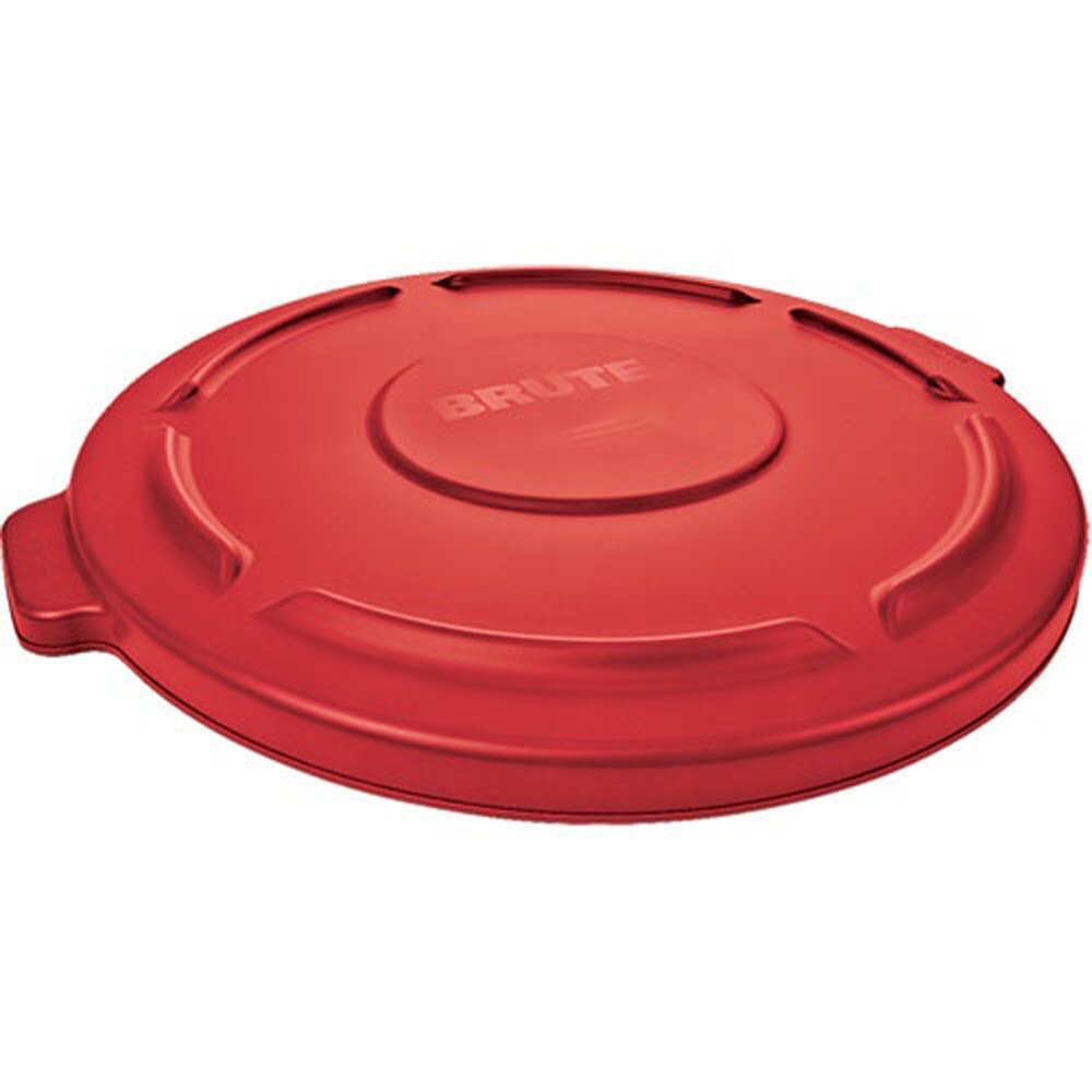 Rubbermaid FG264560RED BRUTE Lid Self-Draining Flat Lid for 24" Dia. Containers