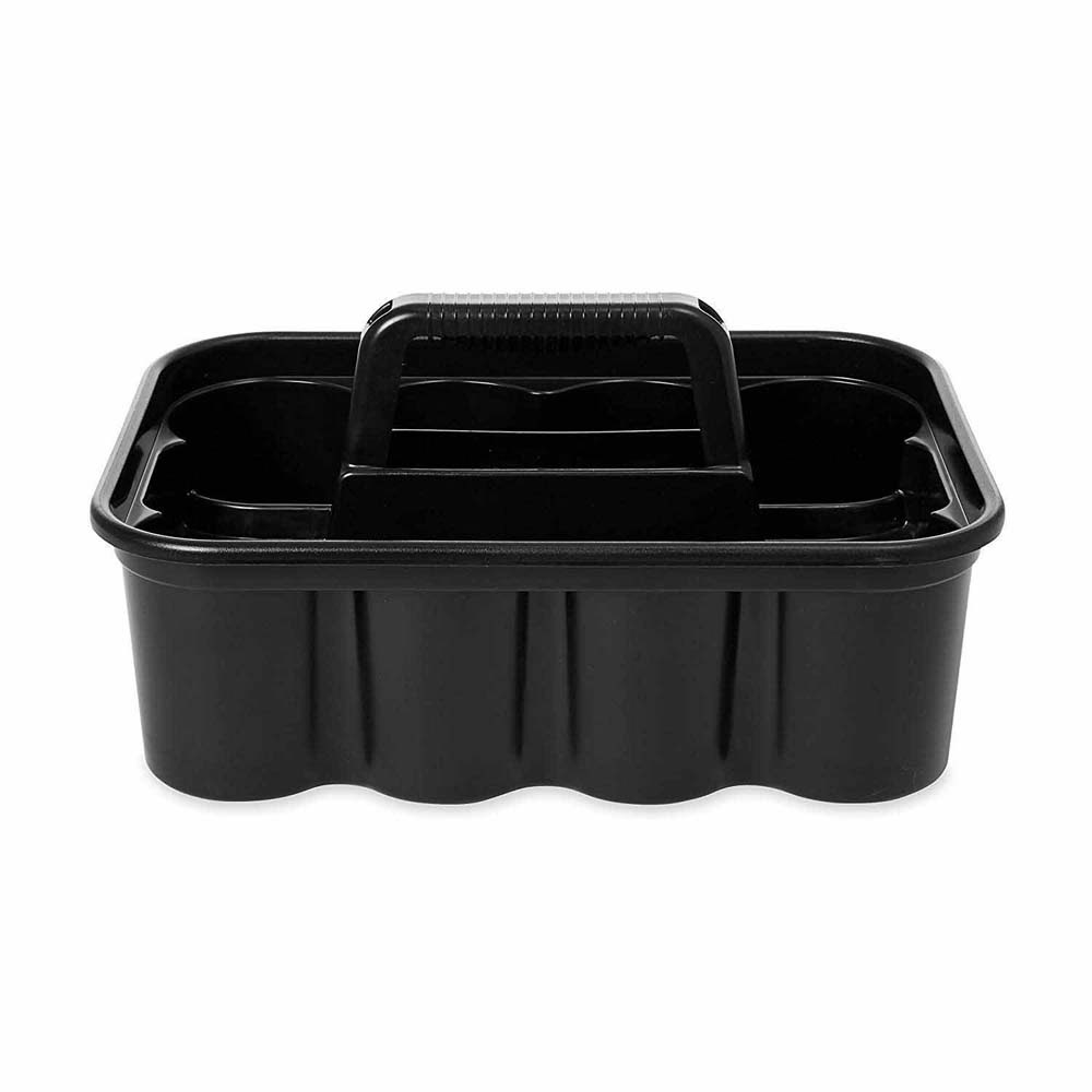 Rubbermaid FG315488BLA Deluxe Carry Caddy Black Cleaning Supply Organizer