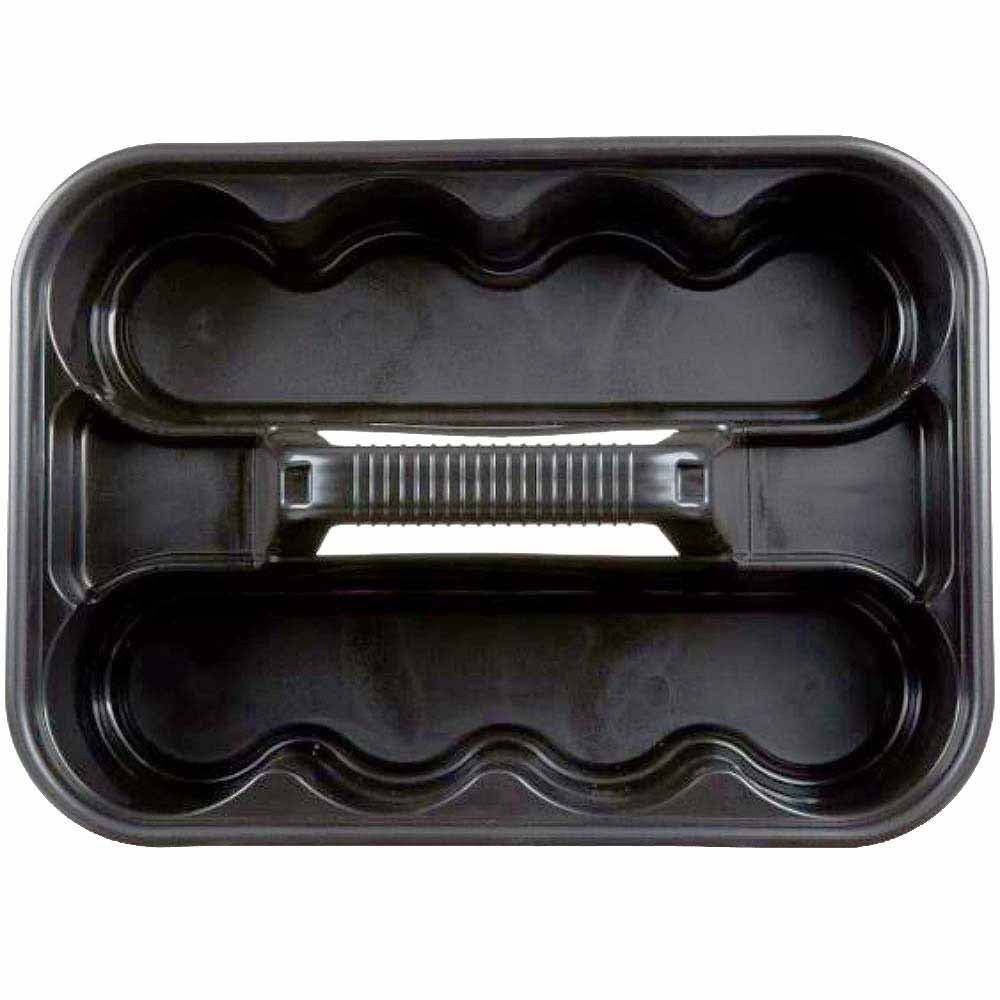 Rubbermaid FG315488BLA Deluxe Carry Caddy Black Cleaning Supply Organizer - 3