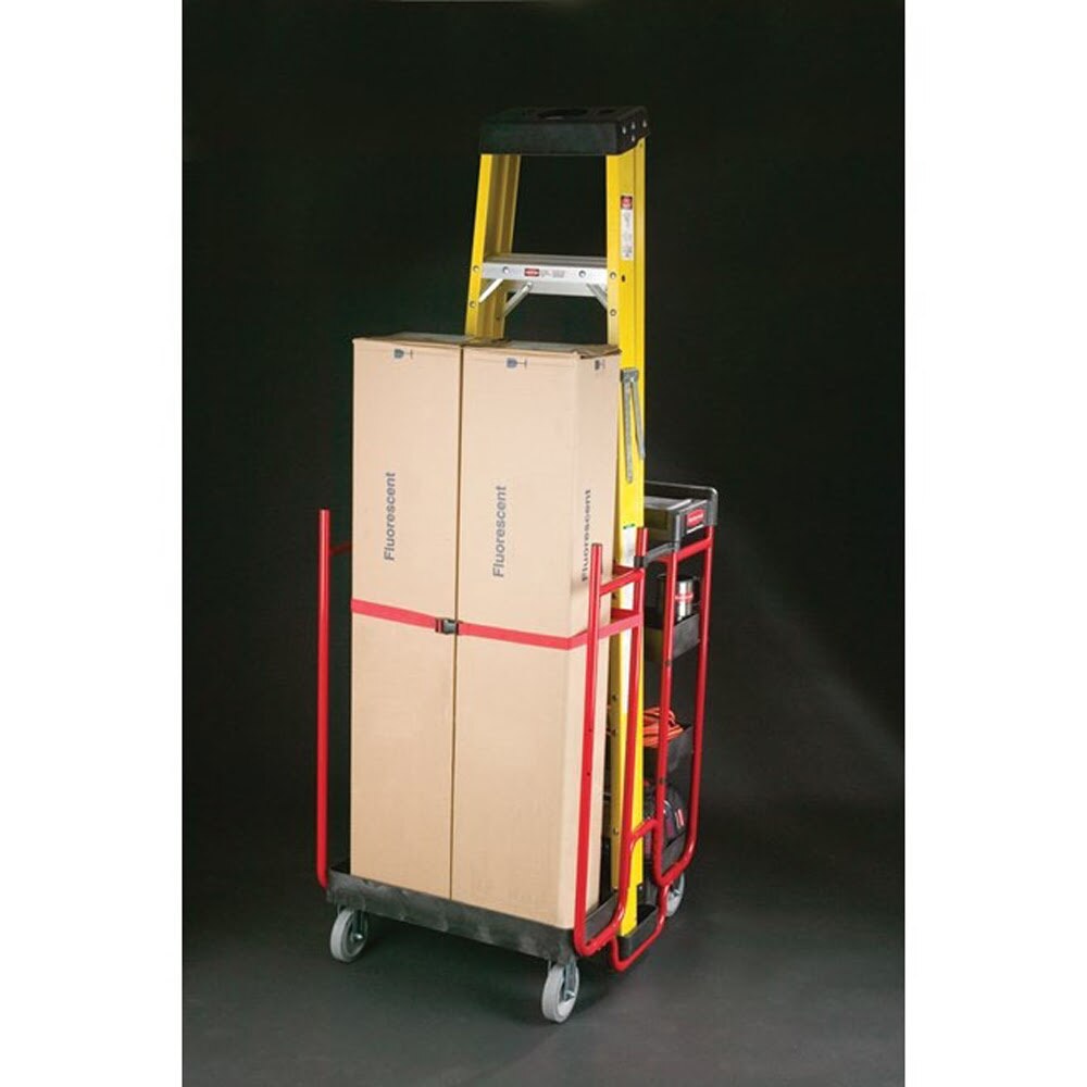 Rubbermaid FG9T5700BLA Ladder Cart with Compact Footprint and Tall Profile - 5