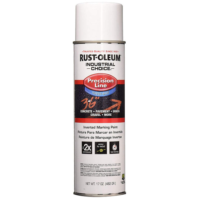 Rust-Oleum 203039 M1800 System Water-Based Precision Line Marking Paint, White