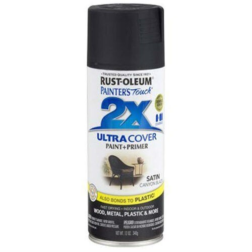 Rust-Oleum 346951Painter's Touch 12 Oz Satin Canyon Black Spray Paint
