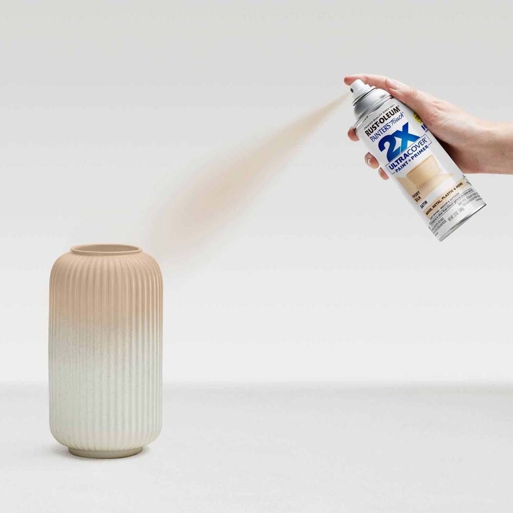 Rust-Oleum 334073 12 oz Painter's Touch 2X Ultra Cover Spray Paint, Ivory Silk, Satin (Single Can) - 2