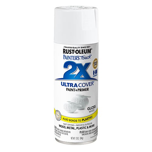 Rust-Oleum 334048 Painter's Touch 2X Ultra Cover Gloss Spray, Gloss White